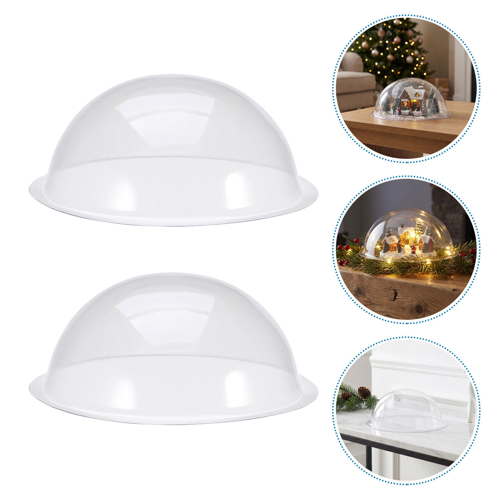 Plastic Dome Clear - 18 Pcs Clear Plastic Snow Globe